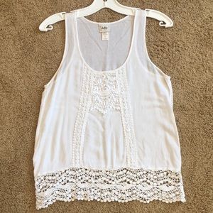 Buckle Daytrip White Lace Tank